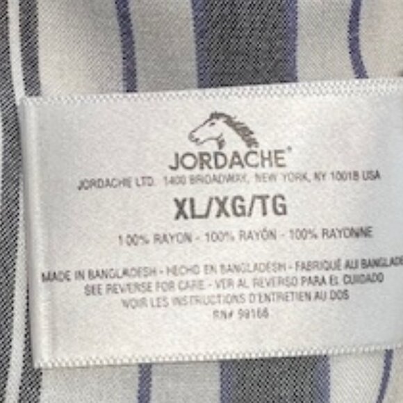 Closet Clearance Grey and White Button Down Long Sleeve Tie waist Shirt - Picture 10 of 11